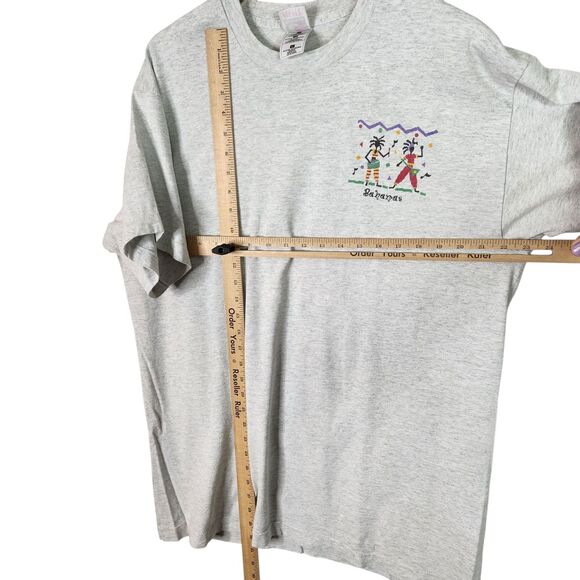 Vtg Bahamas Shirt Mens XL Gray Single Stitch Fruit of the Loom Reggae Rasta‎ 90s - Picture 7 of 12